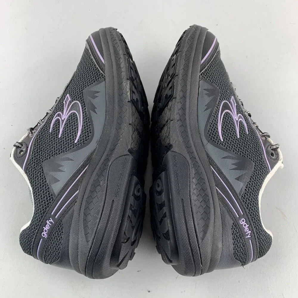 Gdefy Gravity Defyer Mighty Walk Womens Sz 9.5 Black Verso Shock Athletic Shoes